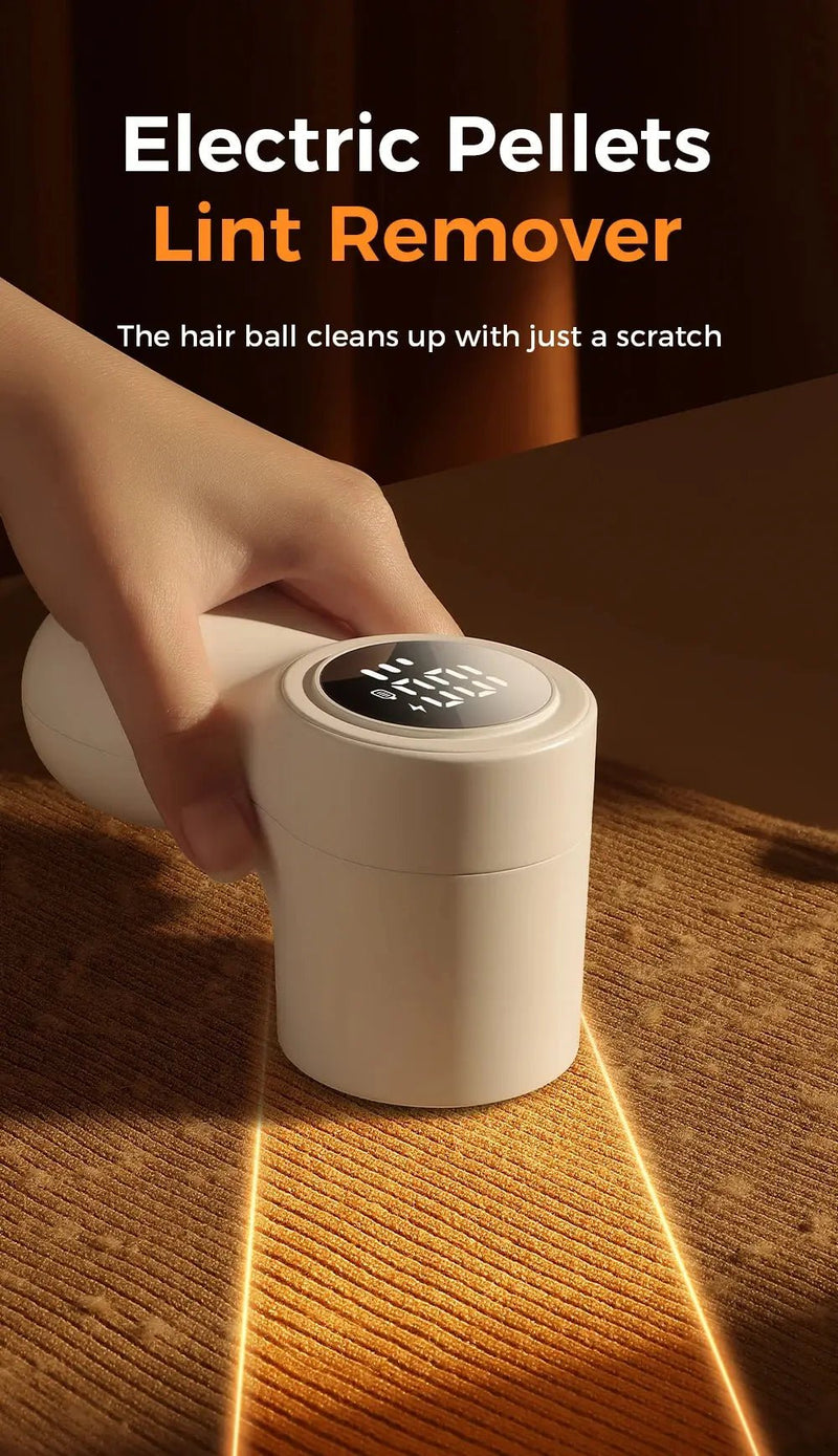 Joyroom Electric Lint Remover for Clothing Portable Hair Ball Trimmer Rechargeable Fabric Shaver 3 - Speeds with Digital Display - Lacatang Shop