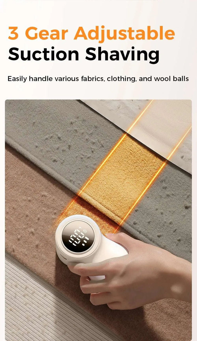 Joyroom Electric Lint Remover for Clothing Portable Hair Ball Trimmer Rechargeable Fabric Shaver 3 - Speeds with Digital Display - Lacatang Shop