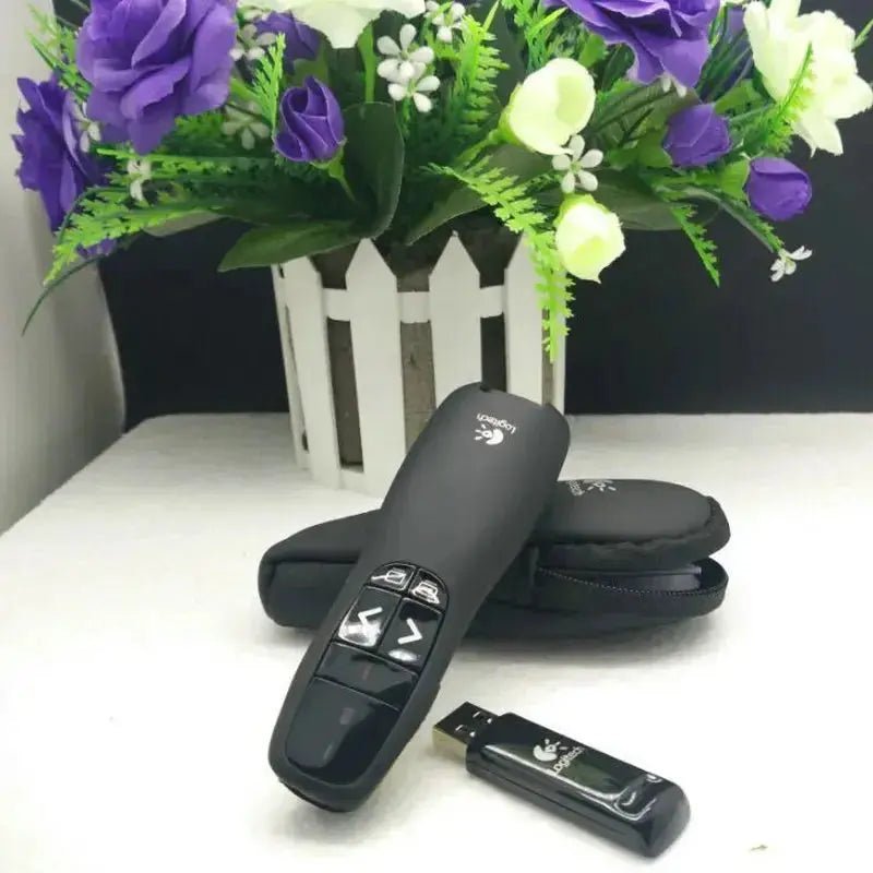 JSHFEI 5mw Pointer pen Logitech R400 2.4 GHz Wireless Presenter IR PPT Presenter Pen 650nm laser Pointer Red Remote Control pen - Lacatang Shop