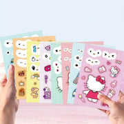 Kawaii Hello Kitty Assemble Jigsaw Puzzle Stickers - 8/16 Sheets Fun Make - a - Face Game for Kids - Lacatang Shop