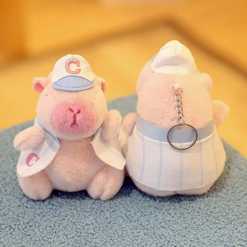 Kawaii Pink Plush Capybara Keychain Cartoon Capybara Pendant Cute Stuffed Animals Fluffty Animal Doll Accessories Bag Decoration - Lacatang Shop