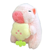 Kawaii Pink Plush Capybara Keychain Cartoon Capybara Pendant Cute Stuffed Animals Fluffty Animal Doll Accessories Bag Decoration - Lacatang Shop