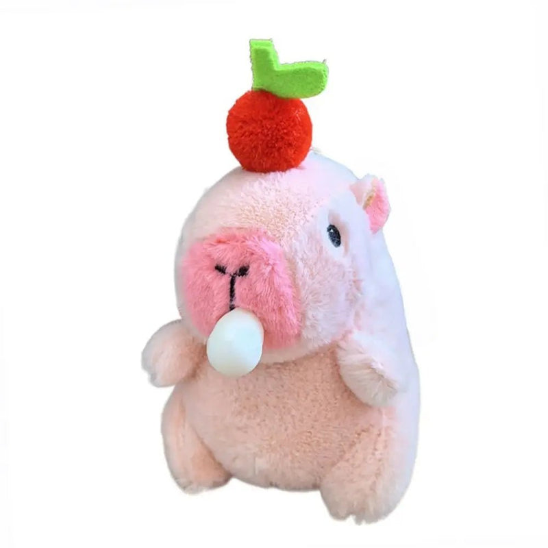 Kawaii Pink Plush Capybara Keychain Cartoon Capybara Pendant Cute Stuffed Animals Fluffty Animal Doll Accessories Bag Decoration - Lacatang Shop