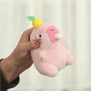 Kawaii Pink Plush Capybara Keychain Cartoon Capybara Pendant Cute Stuffed Animals Fluffty Animal Doll Accessories Bag Decoration - Lacatang Shop