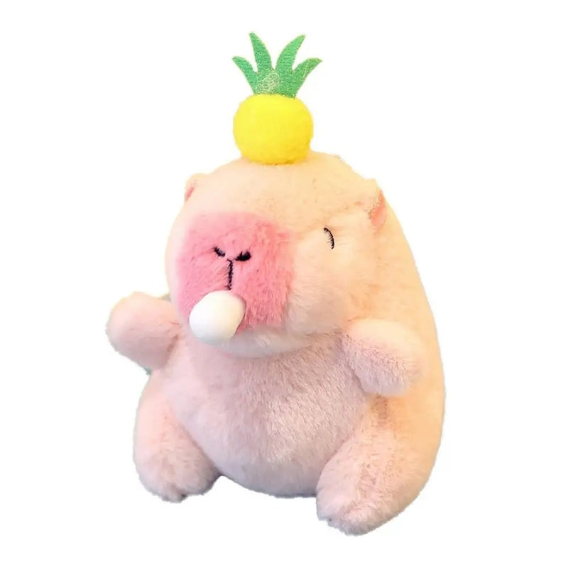 Kawaii Pink Plush Capybara Keychain Cartoon Capybara Pendant Cute Stuffed Animals Fluffty Animal Doll Accessories Bag Decoration - Lacatang Shop