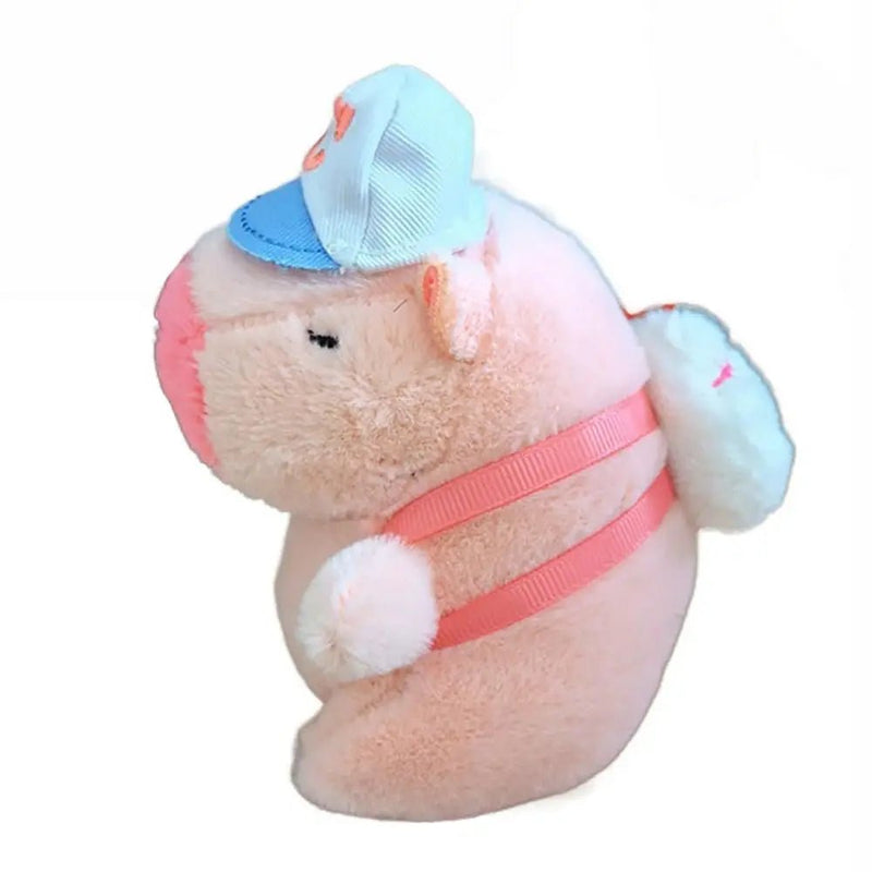 Kawaii Pink Plush Capybara Keychain Cartoon Capybara Pendant Cute Stuffed Animals Fluffty Animal Doll Accessories Bag Decoration - Lacatang Shop