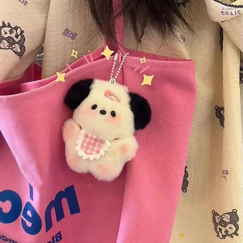 Kawaii Plush Puppy Doll Toys Keychain - Cute Cartoon Bag Pendant Charm