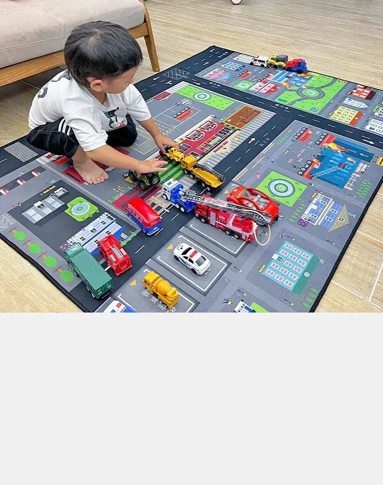 Kids Play Mat - Thick Cushioned Crawling and Reading Area Carpet for Kindergarten with Cartoon Design, Drop - Resistant for Ages 2 - 6 - Lacatang Shop