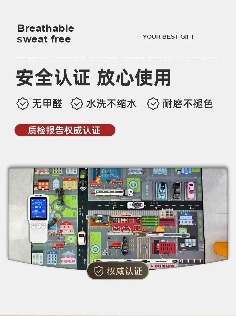 Kids Play Mat - Thick Cushioned Crawling and Reading Area Carpet for Kindergarten with Cartoon Design, Drop - Resistant for Ages 2 - 6 - Lacatang Shop