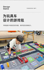 Kids Play Mat - Thick Cushioned Crawling and Reading Area Carpet for Kindergarten with Cartoon Design, Drop - Resistant for Ages 2 - 6 - Lacatang Shop