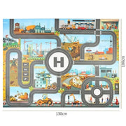 Kids Waterproof Playmat - Portable Dinosaur and Farm Road Activity Carpet for Toddlers, Non - Toxic Educational Crawling Mat - Lacatang Shop