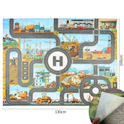 Kids Waterproof Playmat - Portable Dinosaur and Farm Road Activity Carpet for Toddlers, Non - Toxic Educational Crawling Mat - Lacatang Shop