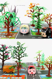 Kids Waterproof Playmat - Portable Dinosaur and Farm Road Activity Carpet for Toddlers, Non - Toxic Educational Crawling Mat - Lacatang Shop