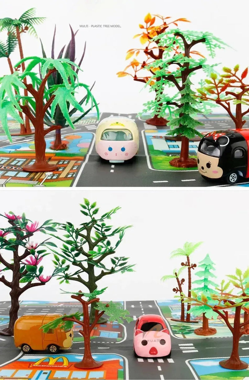 Kids Waterproof Playmat - Portable Dinosaur and Farm Road Activity Carpet for Toddlers, Non - Toxic Educational Crawling Mat - Lacatang Shop