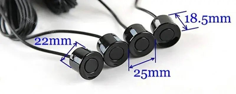 Koorinwoo 4 Sensors Buzzer 22mm Car Parking Sensor Kit Reverse Backup Radar Sound Alert Indicator Probe System 12V Parktronic - Lacatang Shop