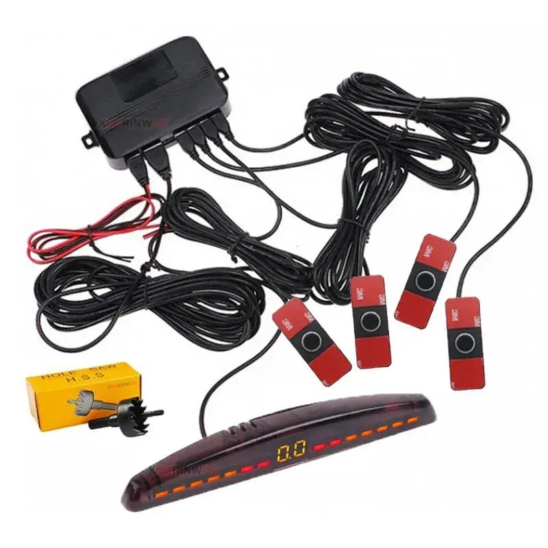 Koorinwoo LCD Parktronics Original 4/6/8 Sensors 16.5MM Car Automobile Reversing Radars Detector Parking Assistance Radar Alert - Lacatang Shop