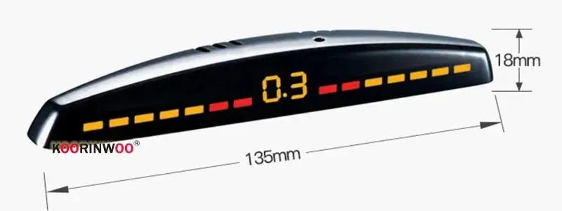 Koorinwoo LCD Parktronics Original 4/6/8 Sensors 16.5MM Car Automobile Reversing Radars Detector Parking Assistance Radar Alert - Lacatang Shop