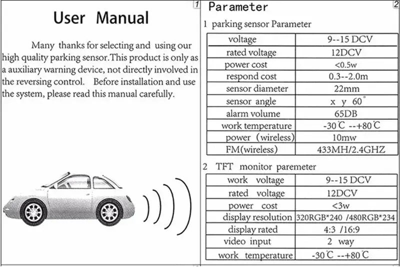 Koorinwoo LCD Parktronics Original 4/6/8 Sensors 16.5MM Car Automobile Reversing Radars Detector Parking Assistance Radar Alert - Lacatang Shop