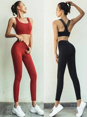 Korean Sexy Fashion Beginner's Two - Piece Fitness Suit - Lacatang Shop