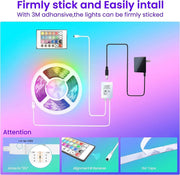Professional Title: "50ft Bluetooth LED Strip Lights with Color Changing, Music Sync, and Dual Control Options" 

Transform Your Space with 50ft Bluetooth LED Strip Lights - Sync to Music, Change Colors, & Control with Ease!  AliExpress Lacatang Shop 