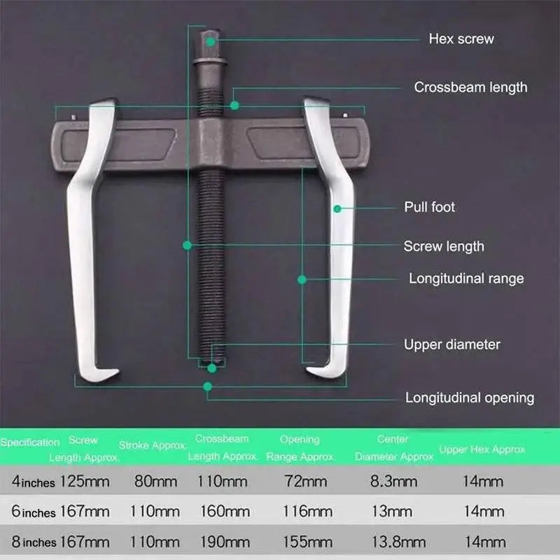Professional Title: "Heavy-Duty Forged Two-Jaw Bearing Puller with Single Hook and Two Claws" Heavy-Duty Two-Jaw Bearing Puller with Hook & Claws - Durable Tool  AliExpress Lacatang Shop 