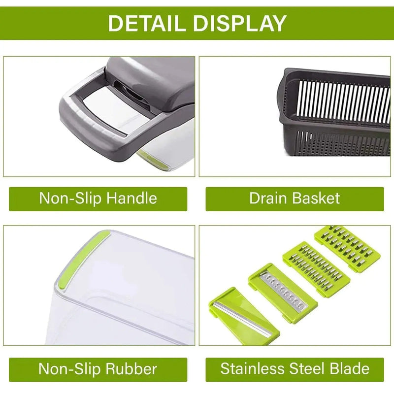 12 in 1 Manual Vegetable Chopper Kitchen Gadgets Food Chopper Onion Cutter Vegetable Slicer 

Efficiently Chop Veggies with our All-in-One Kitchen Chopper - Multipurpose Gadget Slices, Dices, and Chops like a Pro! 
  Aliexpress Lacatang Shop 