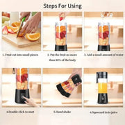 Portable Blender Cup,Electric USB Juicer Blender,Mini Blender Portable Blender for Shakes and Smoothies, Juice,380Ml, Six Blades Great for Mixing, 380ml Portable USB Blender Cup for Smoothies & Shakes - Mini Mixer  AliExpress Lacatang Shop 