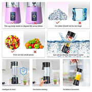Portable Blender Cup,Electric USB Juicer Blender,Mini Blender Portable Blender for Shakes and Smoothies, Juice,380Ml, Six Blades Great for Mixing, 380ml Portable USB Blender Cup for Smoothies & Shakes - Mini Mixer  AliExpress Lacatang Shop 