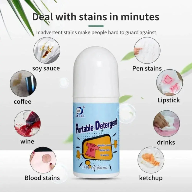 Portable 50mL Clothes Stain Removal Pen with Rolling Ball for Oil Stain Cleaning Portable 50mL Clothes Stain Removal Pen with Rolling Ball for Oil detergent AliExpress Lacatang Shop 