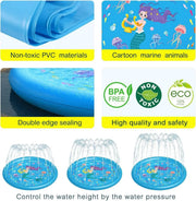 Kids Splash Pad Sprinkler for Outdoor Play - 3-in-1 Baby Pool and Water Toy Gift for Toddlers, Boys, and Girls (60" Splash Play Mat) Kids Splash Pad Sprinkler - 3-in-1 Outdoor Fun for Toddlers, Gift  AliExpress Lacatang Shop 