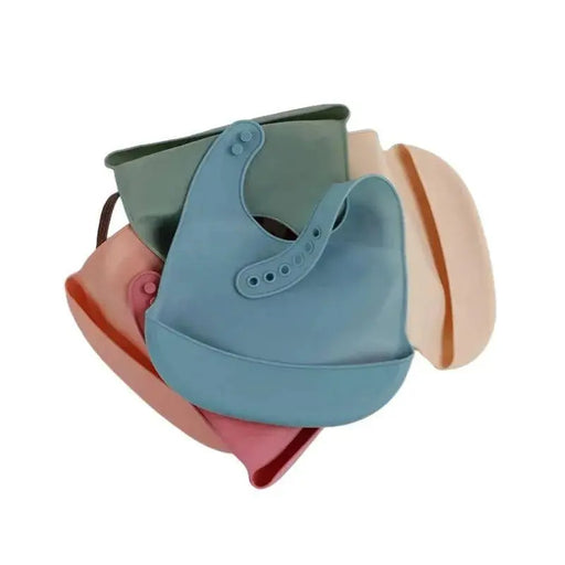 Adjustable Waterproof Baby Bibs made of Soft Silicone, BPA Free - Ideal for Newborns and Children Soft Silicone Baby Bibs - Adjustable, Waterproof & BPA Free.  Aliexpress Lacatang Shop 