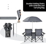 Portable Folding Picnic Double Chair W/Umbrella Table Cooler Beach Camping Chair for Patio Pool Park Outdoor 

Create Ultimate Outdoor Comfort with Folding Picnic Chair Set - Durable & Versatile Double Chair with Umbrella, Table & Cooler   AliExpress Lacatang Shop 