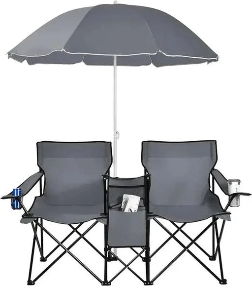 Portable Folding Picnic Double Chair W/Umbrella Table Cooler Beach Camping Chair for Patio Pool Park Outdoor 

Create Ultimate Outdoor Comfort with Folding Picnic Chair Set - Durable & Versatile Double Chair with Umbrella, Table & Cooler   AliExpress Lacatang Shop 