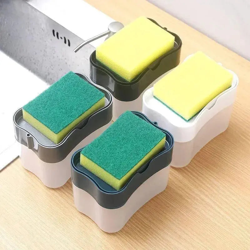Dish Soap Dispenser Kitchen Liquid Soap Dispenser Sponge Caddy Soap Pump Dispenser with Sponge Holder Kitchen Cleaner Dish Soap Dispenser with Sponge Holder - Kitchen Liquid Soap Pump  AliExpress Lacatang Shop 