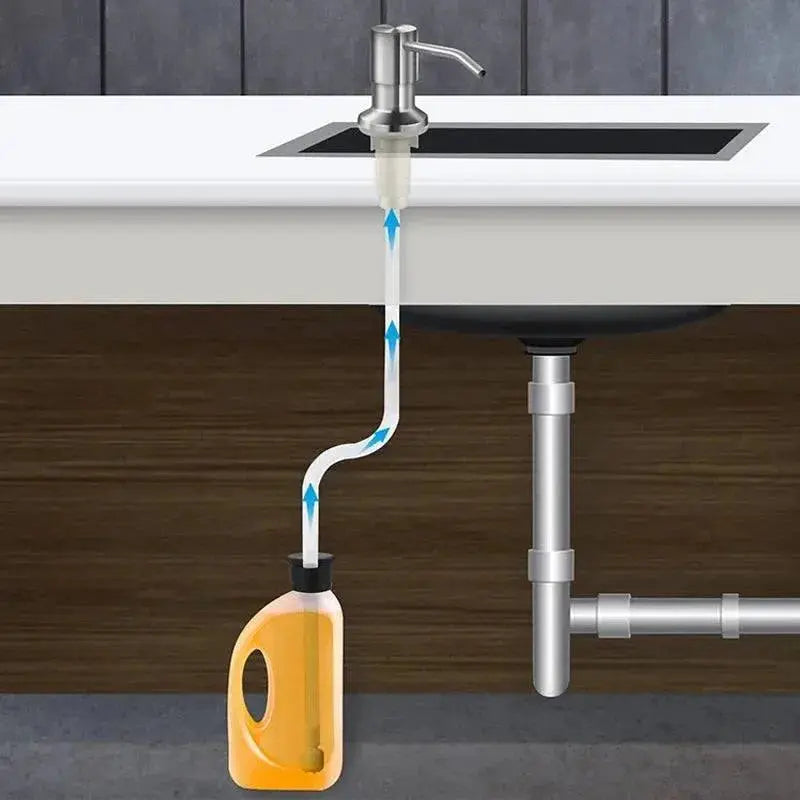 Dish Soap Dispenser Kitchen Liquid Soap Dispenser Sponge Caddy Soap Pump Dispenser with Sponge Holder Kitchen Cleaner Dish Soap Dispenser with Sponge Holder - Kitchen Liquid Soap Pump  AliExpress Lacatang Shop 