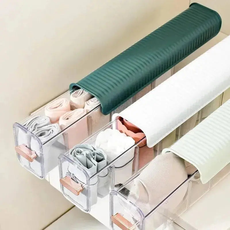 Wall-Mounted Underwear Sock Storage Box Bra Garments Holder Bin Easy to Find Space-Saving Adjustable Bedroom Storage Organizer Space-Saving Wall-Mounted Underwear & Sock Storage Organizer Box  AliExpress Lacatang Shop 