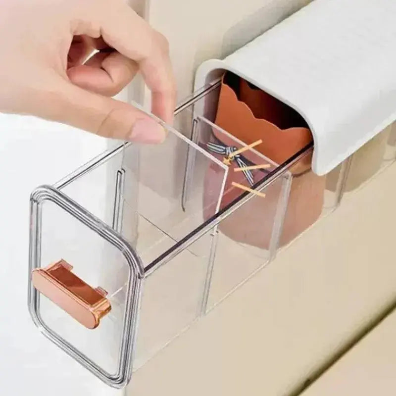 Wall-Mounted Underwear Sock Storage Box Bra Garments Holder Bin Easy to Find Space-Saving Adjustable Bedroom Storage Organizer Space-Saving Wall-Mounted Underwear & Sock Storage Organizer Box  AliExpress Lacatang Shop 