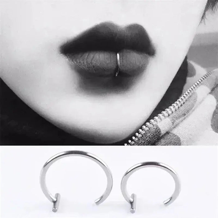 Ladies Personality Non - porous Lip Ring Medical Titanium Steel Oral Perforation Prosthetic Hoop Nasal Septum Accessories Gift2021 - Lacatang Shop