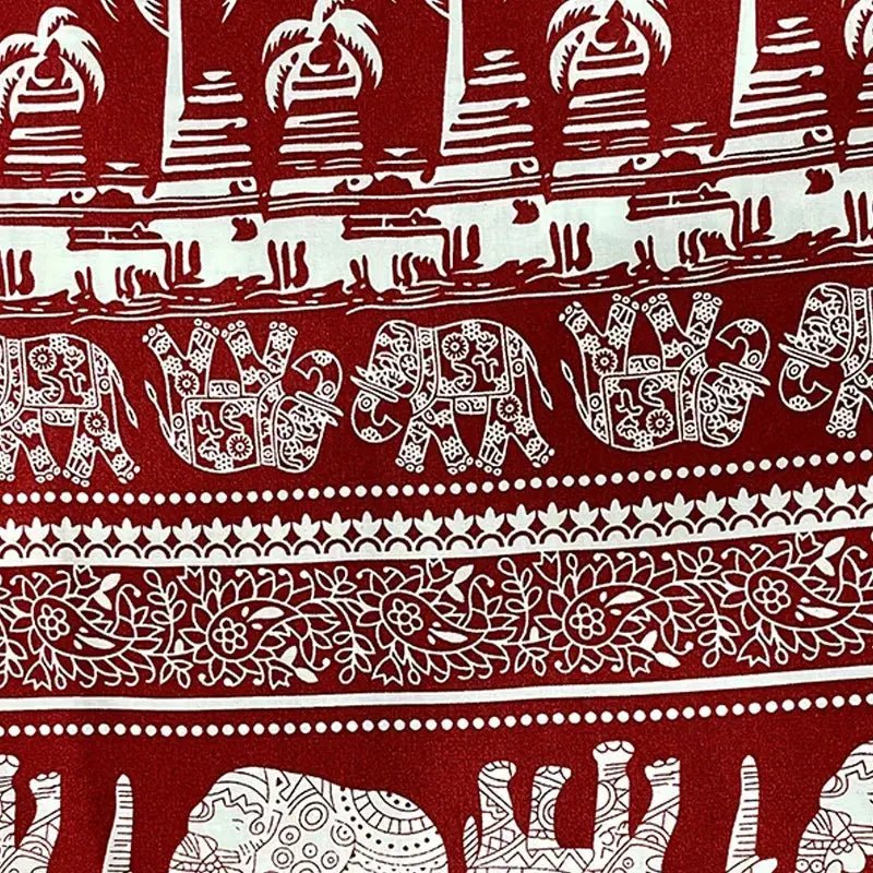 Ladies' thin casual straight leg pants with elephant print comfortable and breathable outdoor sunscreen and mosquito proof pants - Lacatang Shop