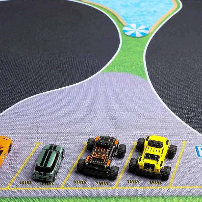 Large 160x90cm Portable Turbo Racing Track Mat for 1:76 RC Mini Cars - DIY - Friendly and High Grip Surface - Lacatang Shop