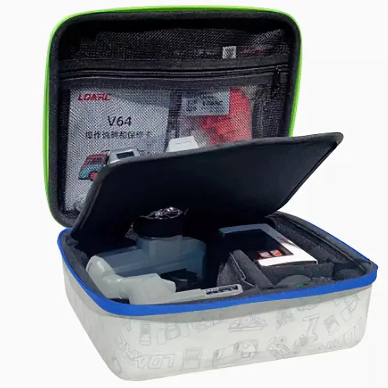 LDARC V64 1/64 Scale Mini RC Car Racing Track with PU Fence - RTR247 Handbag for CT01 Transmitter, Includes 600mm EPV Fence - Lacatang Shop