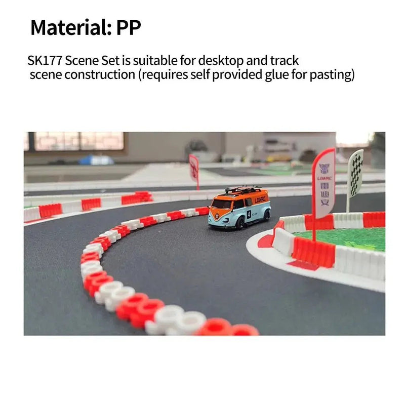 LDARC V64 1/64 Scale Mini RC Car Racing Track with PU Fencing - 6m/11m/16m RTR247 Carrying Bag for CT01 Transmitter - Lacatang Shop