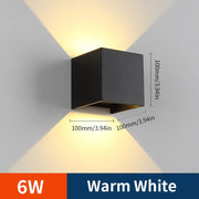 LED Modern Wall Lamp AC110V 220V 6W Cold White/Warm White Adjustable Surface Mounted Cube Led Garden Porch Light Indoor Outdoor - Lacatang Shop