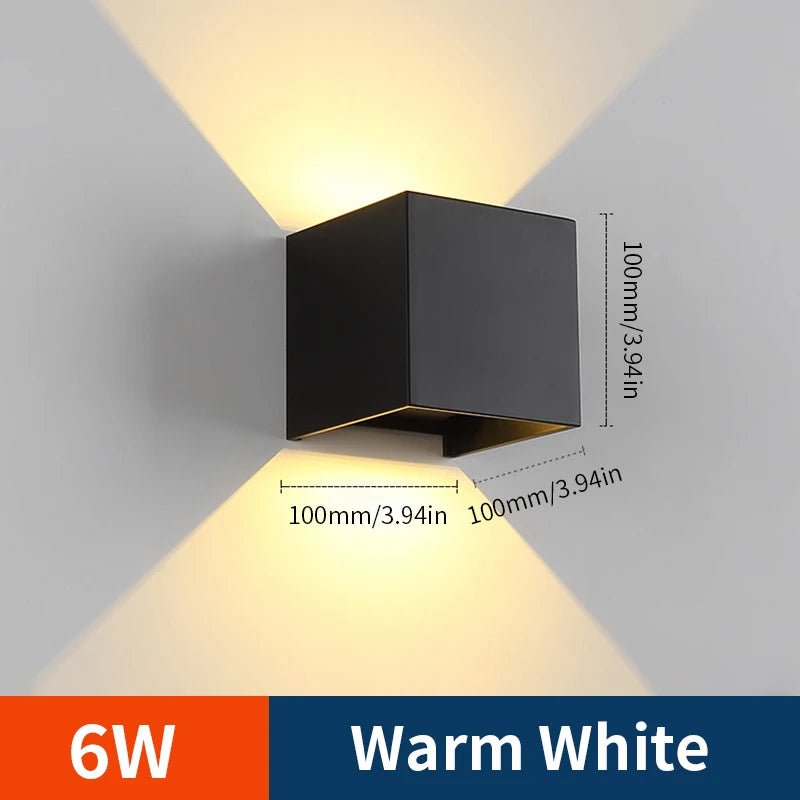 LED Modern Wall Lamp AC110V 220V 6W Cold White/Warm White Adjustable Surface Mounted Cube Led Garden Porch Light Indoor Outdoor - Lacatang Shop