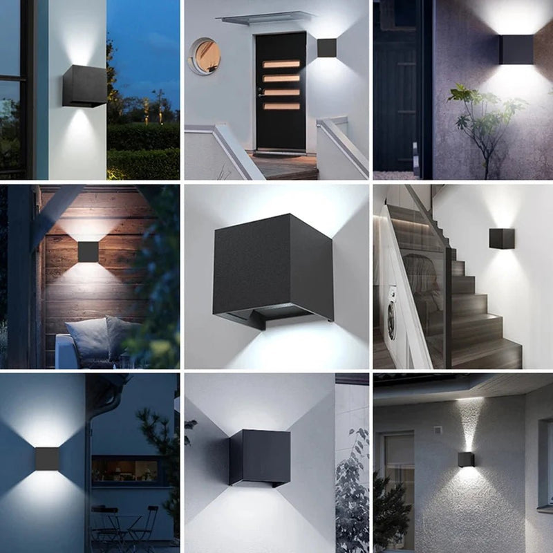 LED Modern Wall Lamp AC110V 220V 6W Cold White/Warm White Adjustable Surface Mounted Cube Led Garden Porch Light Indoor Outdoor - Lacatang Shop