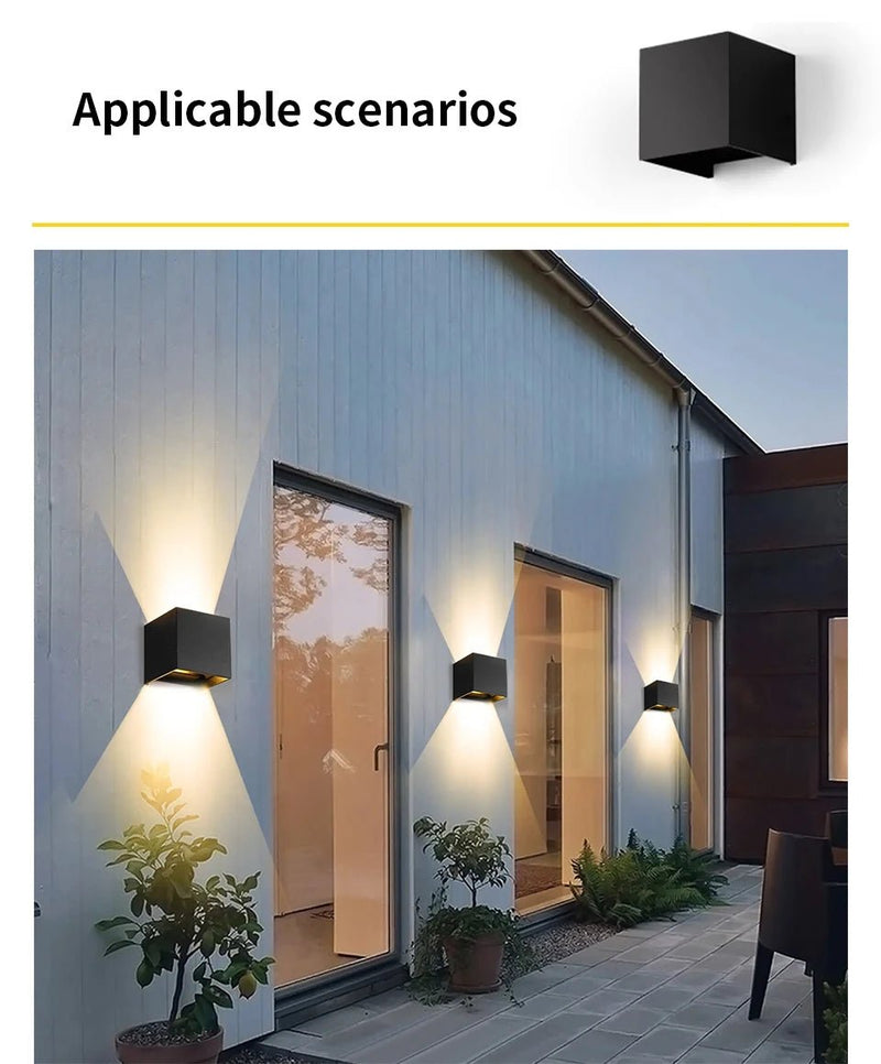 LED Modern Wall Lamp AC110V 220V 6W Cold White/Warm White Adjustable Surface Mounted Cube Led Garden Porch Light Indoor Outdoor - Lacatang Shop