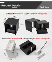 Led Outdoor Wall Light Waterproof Porch Garden Lighting 6W 12W Indoor Wall Lamp Decor Bedroom Living Room Corridor Stairs Lamps - Lacatang Shop
