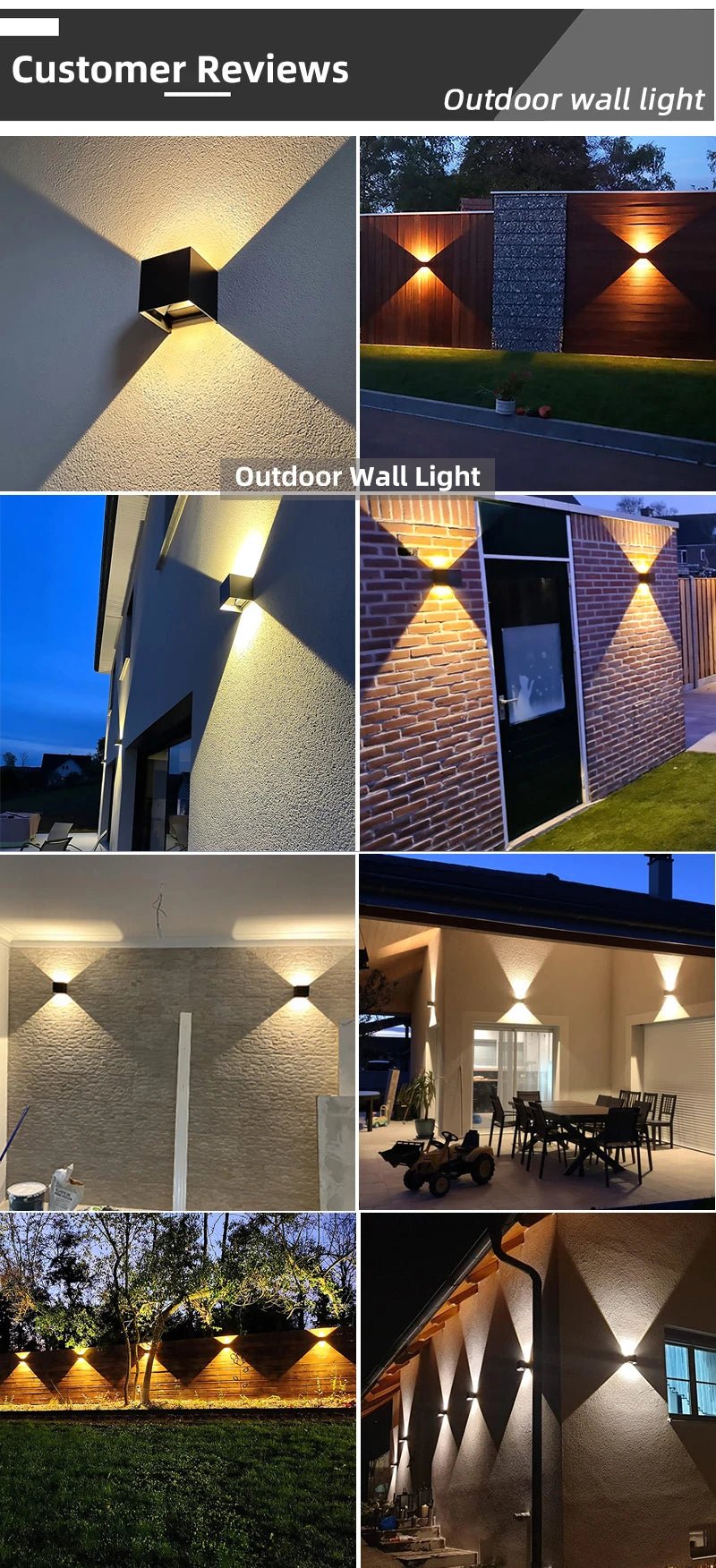 Led Outdoor Wall Light Waterproof Porch Garden Lighting 6W 12W Indoor Wall Lamp Decor Bedroom Living Room Corridor Stairs Lamps - Lacatang Shop