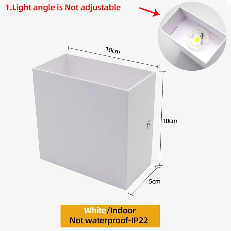 Led Outdoor Wall Light Waterproof Porch Garden Lighting 6W 12W Indoor Wall Lamp Decor Bedroom Living Room Corridor Stairs Lamps - Lacatang Shop