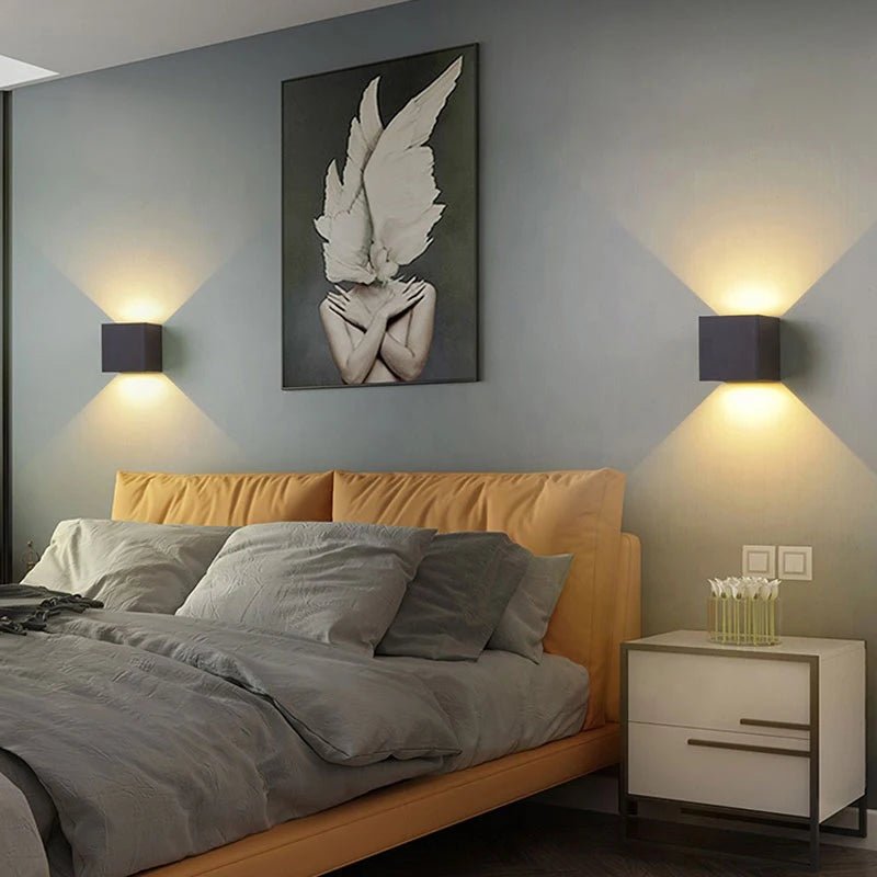 Led Outdoor Wall Light Waterproof Porch Garden Lighting 6W 12W Indoor Wall Lamp Decor Bedroom Living Room Corridor Stairs Lamps - Lacatang Shop